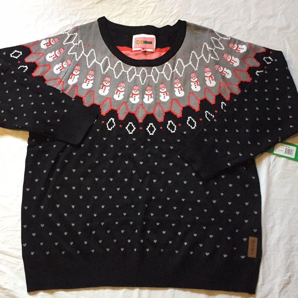 Tipsy Elves Tribal Snowman Christmas Sweater